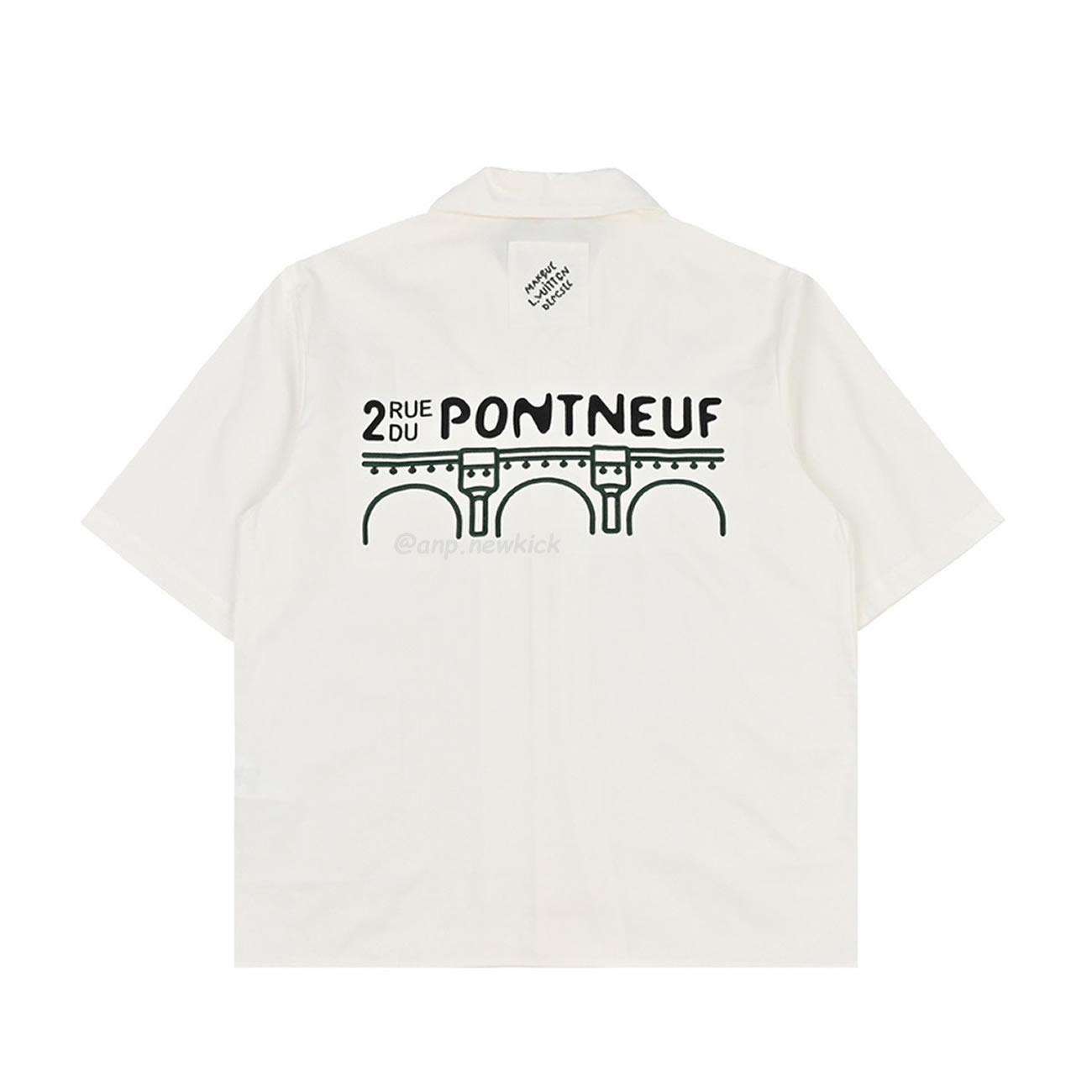 Louis Vuitton 1v 24ss Embroidered Short Sleeved Shirts On The Banks Of The Bridge Seine River Flower (8) - newkick.vip